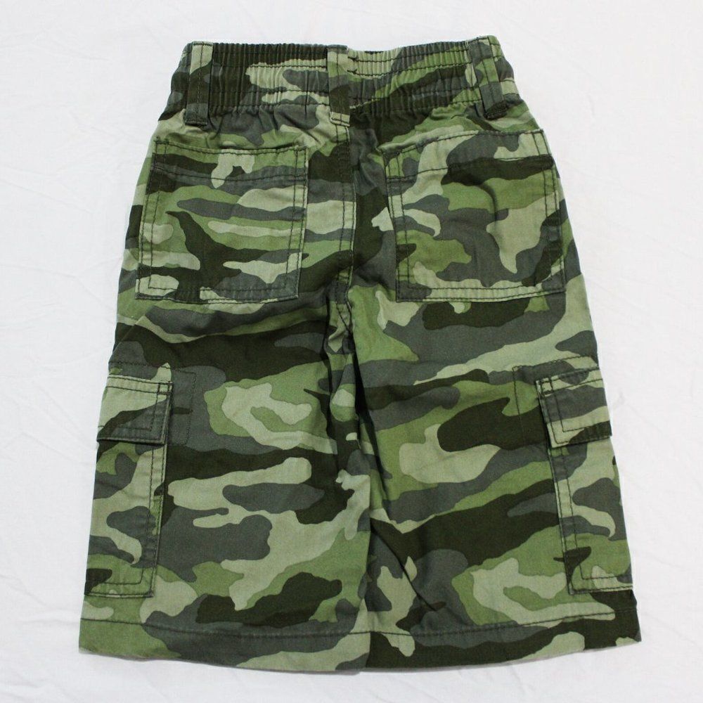 Children's Place Tactical Cargo Long Shorts Olive Camo Size 14 - Picture 2 of 9